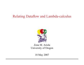 Relating Dataflow and Lambda-calculus