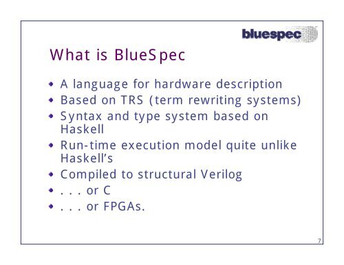 BlueSpec - Computation Structures Group - MIT