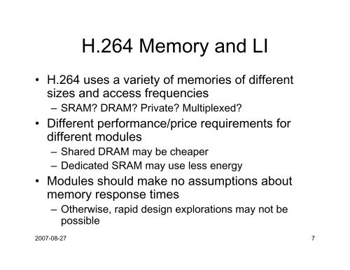 Latency Insensitive Design in a Latency Sensitive World - MIT