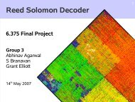 Reed Solomon Decoder - Computation Structures Group