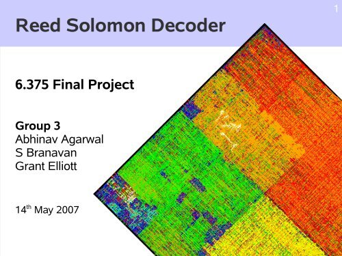 Reed Solomon Decoder - Computation Structures Group