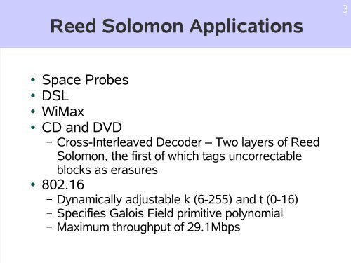 Reed Solomon Decoder - Computation Structures Group