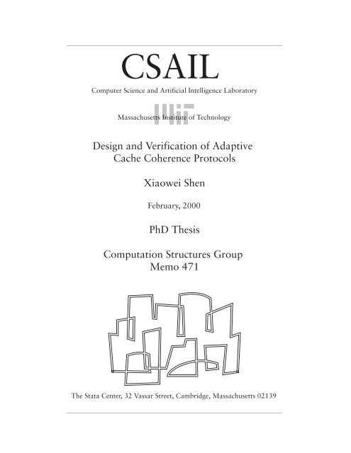 Design and Verification of Adaptive Cache Coherence Protocols ...