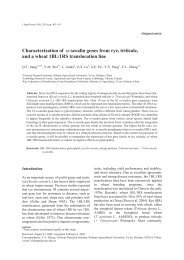 Characterization of ω-secalin genes from rye, triticale, and a wheat ...