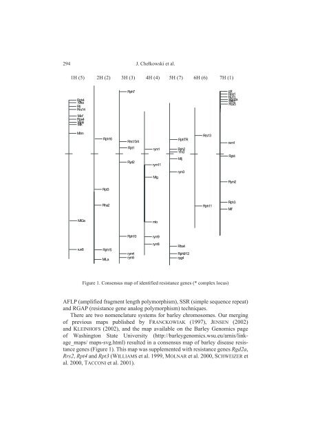 Resistance genes in barley (Hordeum vulgare L.) and their ...