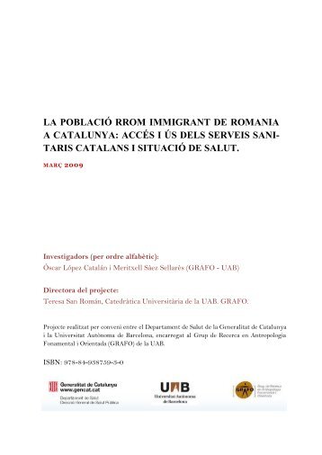 la població rrom immigrant de romania a catalunya - Redes. Revista ...