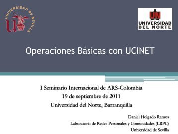 Operaciones Básicas con UCINET - Redes. Revista hispana para el ...