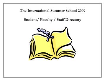 student directory 2009 - Division of International Education ...