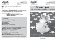 Steuertipps für Alleinverdiener Erzieher Falter