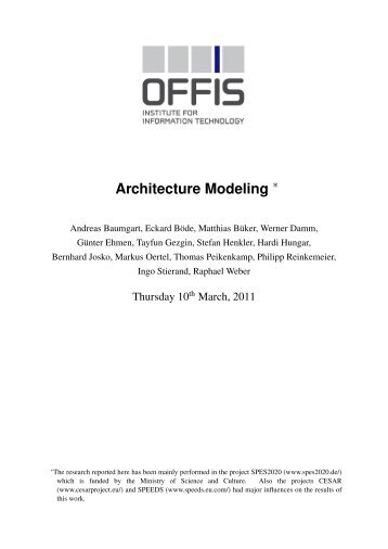 Architecture Modeling - SPES 2020