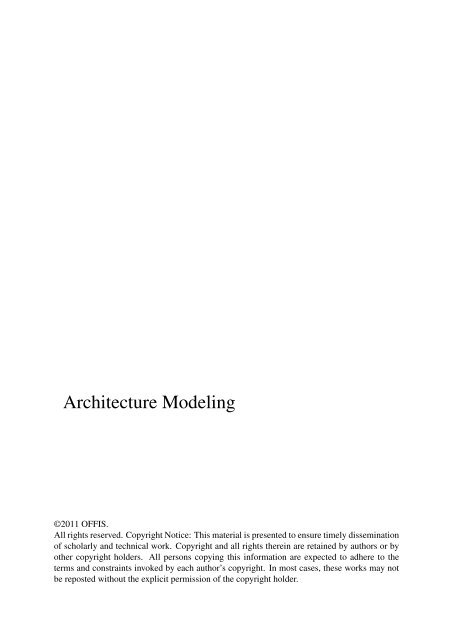Architecture Modeling - SPES 2020