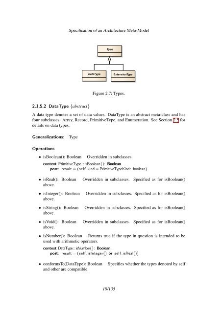 Specification of an Architecture Meta-Model - SPES 2020