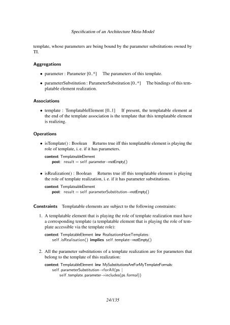 Specification of an Architecture Meta-Model - SPES 2020