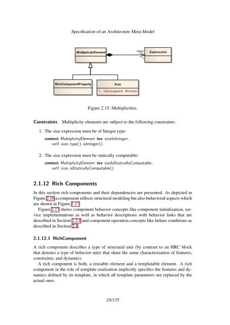 Specification of an Architecture Meta-Model - SPES 2020