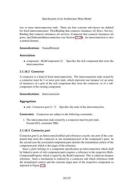 Specification of an Architecture Meta-Model - SPES 2020