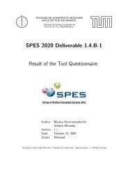 SPES 2020 Deliverable 1.4.B-1 Result of the Tool Questionnaire