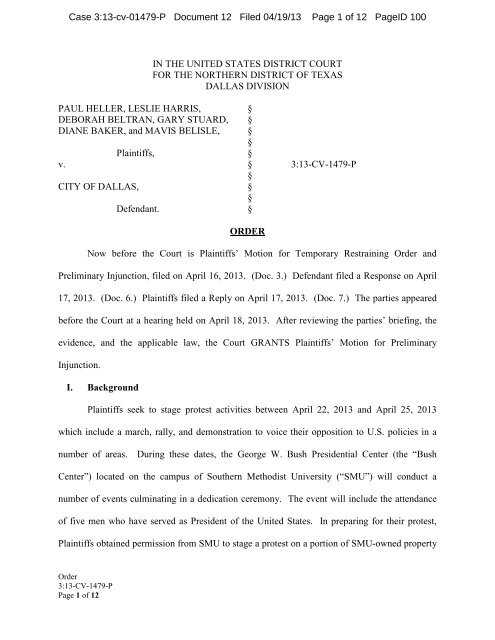 View the Heller v. City of Dallas opinion here