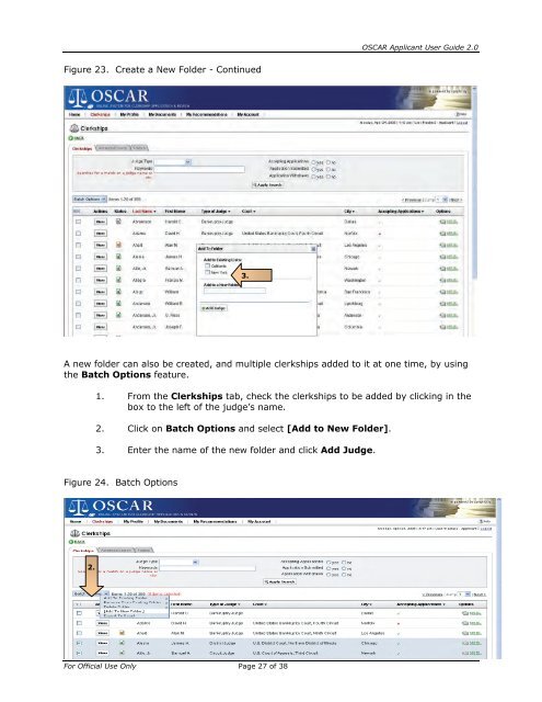 OSCAR Applicant User Guide