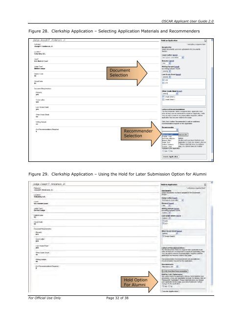 OSCAR Applicant User Guide