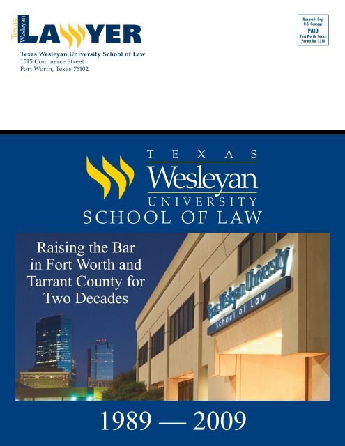 Spring 2009 - Texas Wesleyan School of Law - Texas Wesleyan ...