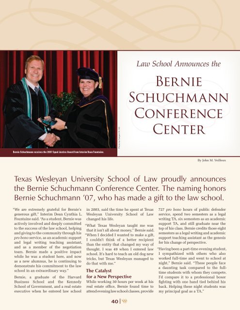 Celebrating 10 Years in Fort Worth - Texas Wesleyan School of Law ...