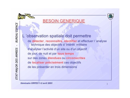 BESOIN GENERIQUE L - Les Missions Scientifiques du Centre ...