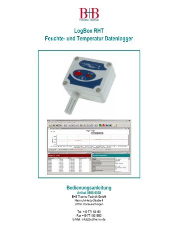 LogBox RHT Feuchte- und Temperatur ... - Temperatur-Shop