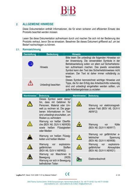 LogBox RHT Feuchte- und Temperatur ... - Temperatur-Shop