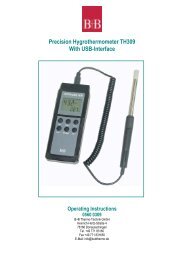 Precision Hygrothermometer TH309 With USB ... - Temperatur-Shop