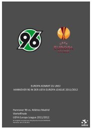 Hannover 96 vs. Atlético Madrid Viertelfinale UEFA Europa League ...