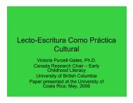 Lecto-Escritura Como Práctica Cultural - CPLS - University of British ...