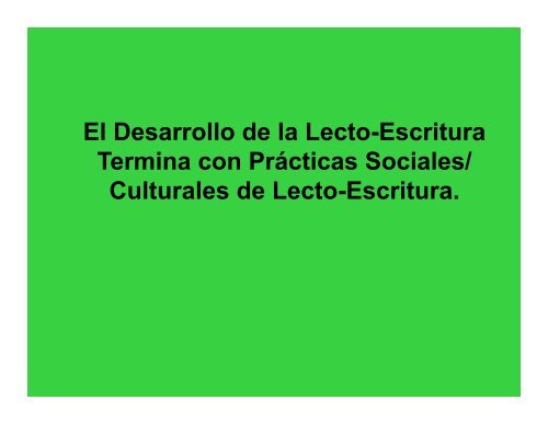 Lecto-Escritura Como Práctica Cultural - CPLS - University of British ...