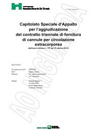Capitolato Speciale d'Appalto per l'aggiudicazione del contratto ...