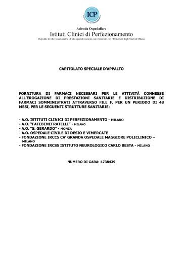 CAPITOLATO SPECIALE.pdf - Albo Fornitori