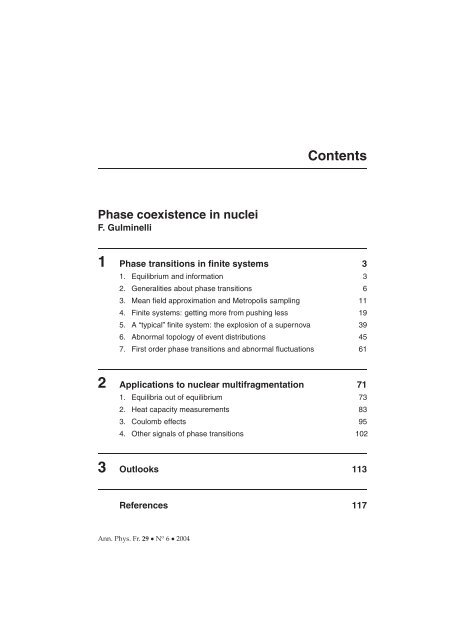 1 Phase transitions in finite systems - HAL - IN2P3