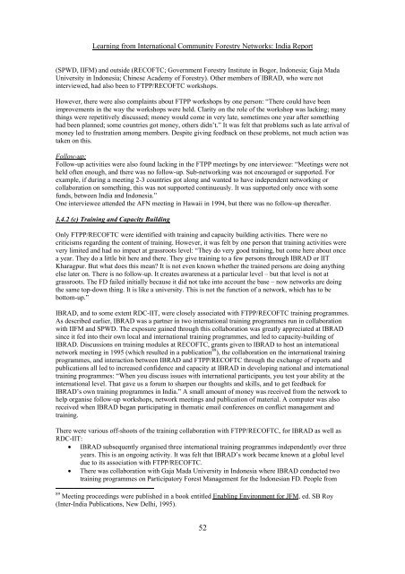 Snapshots of International Community Forestry Networks: Country ...