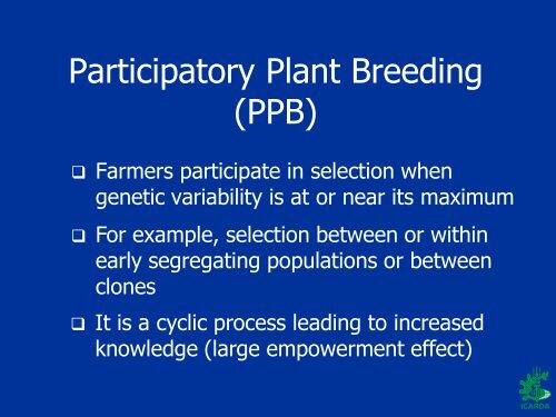 Participatory Plant Breeding Fetien Abay