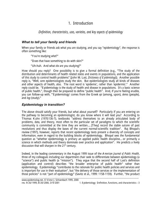 Fundamentals of epidemiology - an evolving text - Are you looking ...