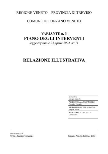 Relazione Illustrativa - Variante 3 - Comune di Ponzano Veneto