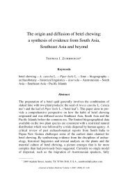 The origin and diffusion of betel chewing - Dawn F. Rooney Cultural ...