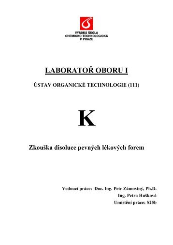 K - Zkouška disoluce pevných lékových forem