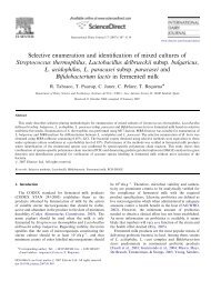 Selective enumeration and identification of mixed cultures of ...