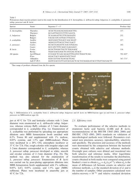 Selective enumeration and identification of mixed cultures of ...