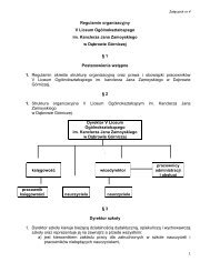 Regulamin organizacyjny VLO - V LO Zamoyski