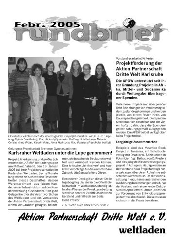 Aktion Partnerschaft Dritte  Welt e. V. - Weltladen Karlsruhe