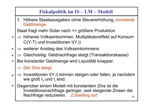 5. IS – LM - Modell