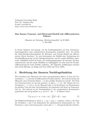 Handout - TU Berlin