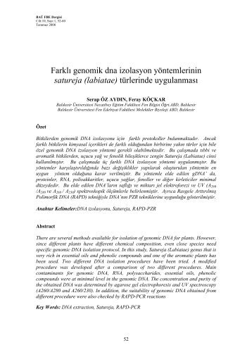 labiatae - Fen Bilimleri Enstitüsü - Balıkesir Üniversitesi