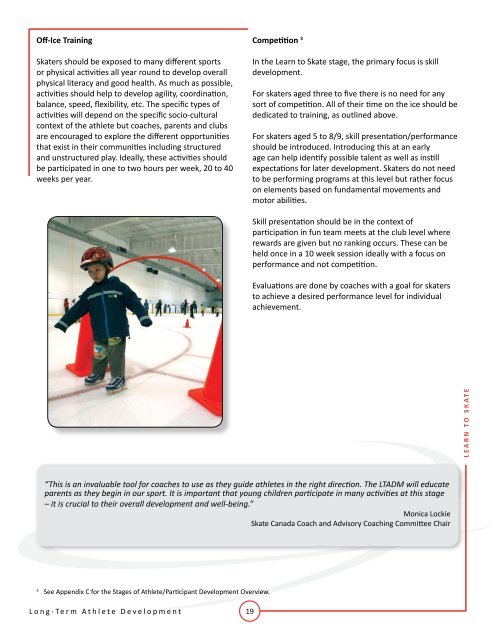 LONG-TERM ATHLETE DEVELOPMENT - Skate Canada