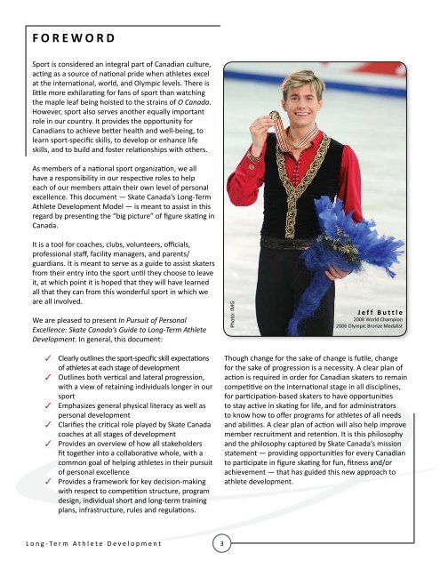 LONG-TERM ATHLETE DEVELOPMENT - Skate Canada